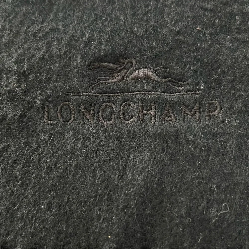 LONGCHAMP Black Cashmere Scarf